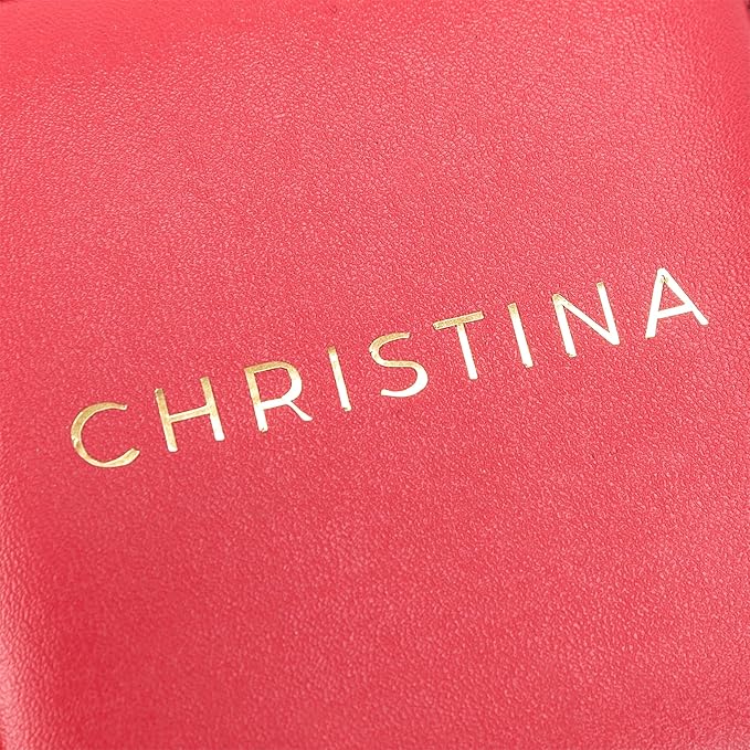 Angelina's Palace Personalized Jewelry Case with Name Engraved,Custom Leather Travel Jewelry Organizer Box for Rings,Earrings,Necklaces,Birthday Bridesmaid Gift For Women