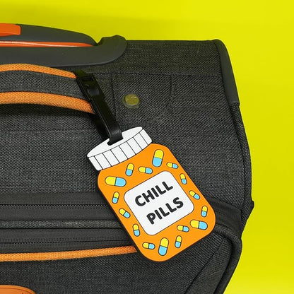 Funny Luggage Tag – Hilarious Travel ID Tag with Sarcastic Saying – Durable & Easy to Spot Suitcase Tag for Men, Women, Frequent Flyers, or Gag Gift for Travelers - Chill Pill