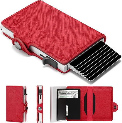 Conceal Plus Small RFID Wallet for Women, Slim Compact RFID Blocking Credit Card Holder Womens Wallet, Smart Pop Up Minimalist Card Case, Holds 4-6 Standard Cards Plus Cash & ID, Compact Travel Wallet