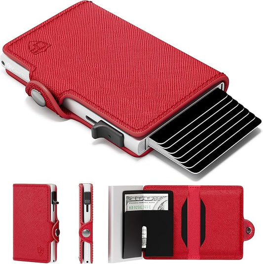 Conceal Plus Small RFID Wallet for Women, Slim Compact RFID Blocking Credit Card Holder Womens Wallet, Smart Pop Up Minimalist Card Case, Holds 4-6 Standard Cards Plus Cash & ID, Compact Travel Wallet