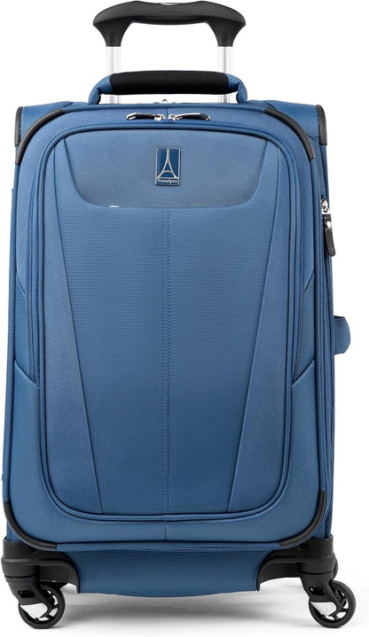 Travelpro Maxlite 5 Softside Expandable Luggage with 4 Spinner Wheels, Lightweight Suitcase, Men and Women, International, Ensign Blue, Carry-on 21-Inch