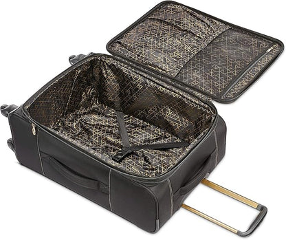American Tourister Belle Voyage Softside Luggage with Spinner Wheels, Black, Checked-Medium 25-Inch