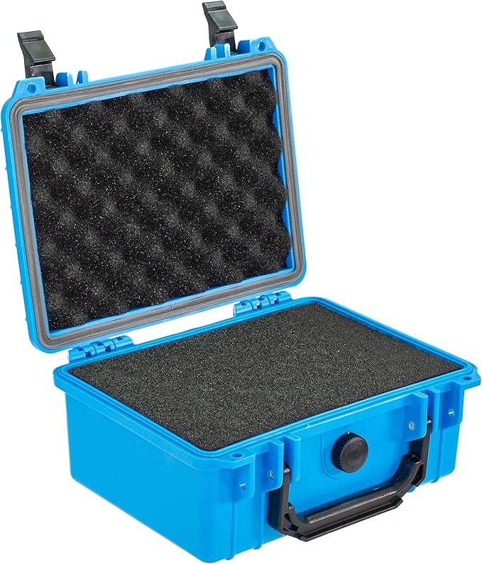 Eylar Protective Camera Hard Case Water & Shock Proof w/Foam, TSA Standards 9.12 inch 7.56 inch 4.37 inch (Light Blue)