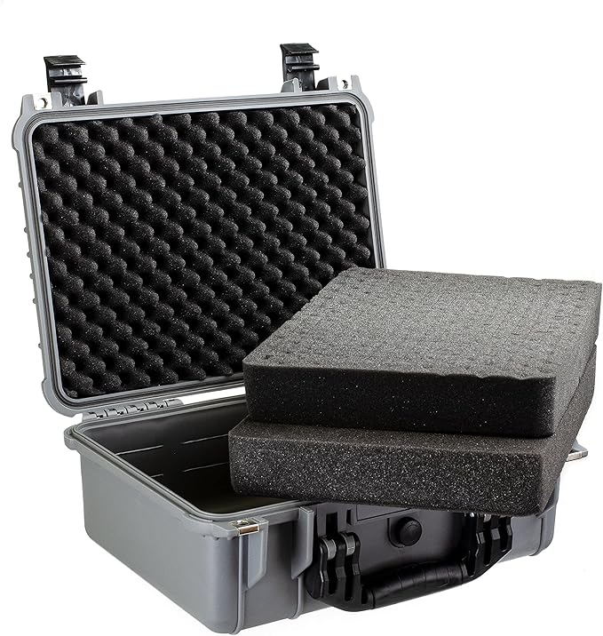 Eylar Standard 16" Gear, Equipment, Hard Camera Case Waterproof with Foam TSA Standards