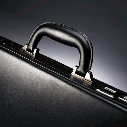 Samsonite Bonded Leather Attache, Black, One Size