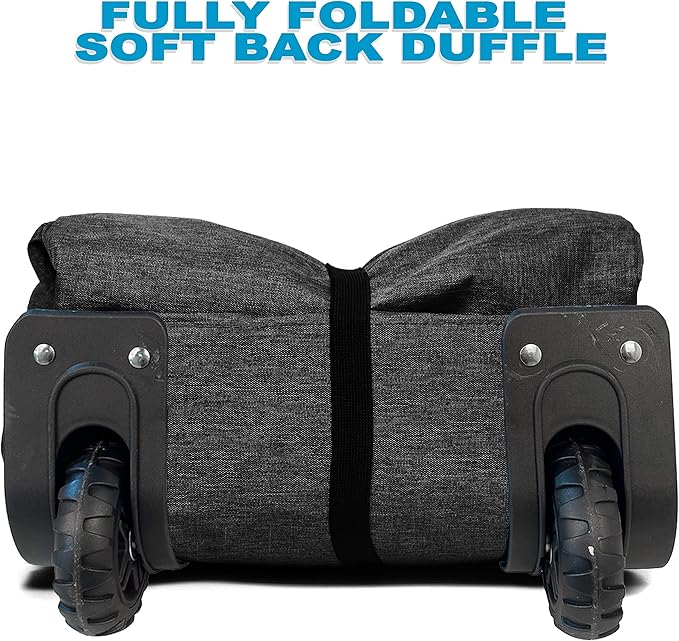 Bago Rolling Duffle Bag with Wheels - 31" 120L Foldable Weekender Bag, Waterproof Travel Duffel Bag, Heavy Duty Lightweight Duffle Bag for Traveling, Rolling Duffel Bag with Wheels (SnowBlack0023)