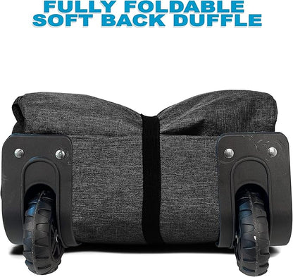 Bago Rolling Duffle Bag with Wheels - 31" 120L Foldable Weekender Bag, Waterproof Travel Duffel Bag, Heavy Duty Lightweight Duffle Bag for Traveling, Rolling Duffel Bag with Wheels (SnowBlack0023)