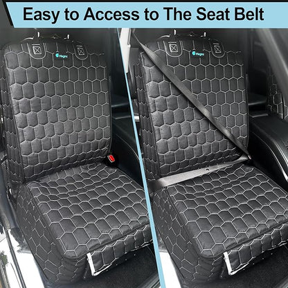 Front Seat Covers for Cars,Waterproof Car Seat Protector with Side Flaps 600D Fabric Front Seat Dog Cover for Trucks Vans SUVs Sedans, Non Slip Scratch Proof Seat Covers for Dogs in Car
