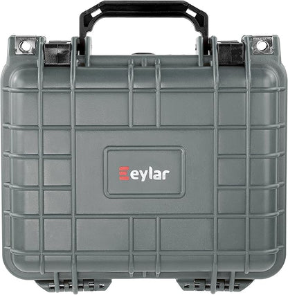 Eylar Small 10.62" Deep Gear, Equipment, Hard Camera Case Waterproof with Foam TSA Standards (Gray)