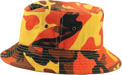 Gelante Solid Color 100% Cotton Bucket Hat for Women and Men Packable Travel Summer Beach Hat