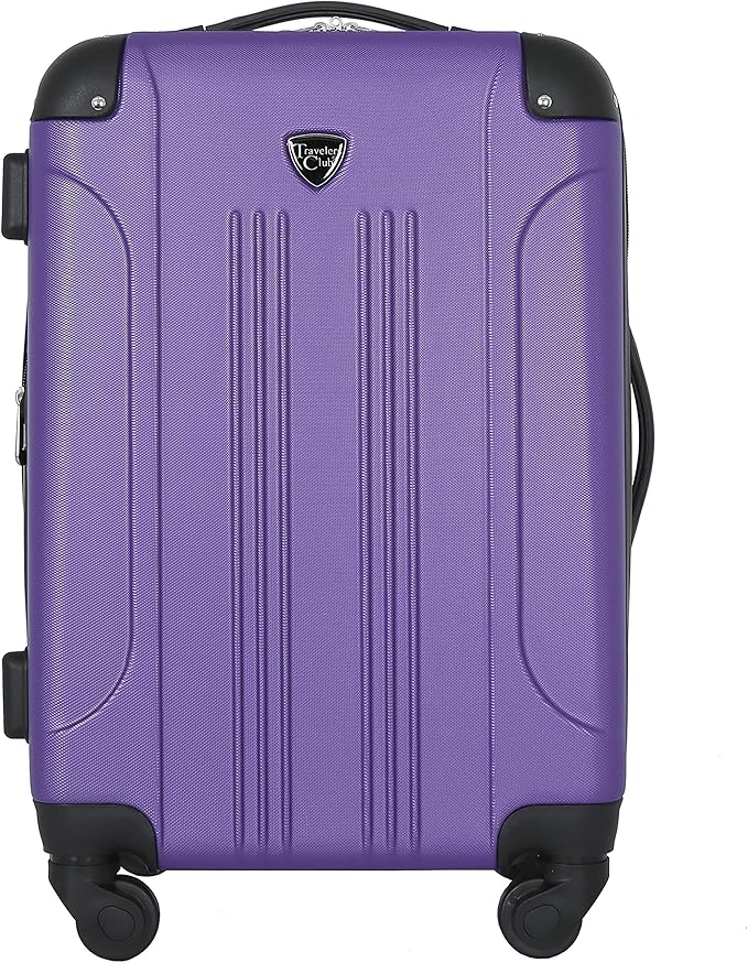 Travelers Club Chicago Hardside Expandable Spinner Luggage, Purple, 20" Carry-On
