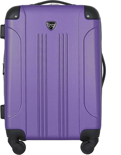 Travelers Club Chicago Hardside Expandable Spinner Luggage, Purple, 20" Carry-On