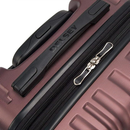 Delsey Paris Alexis Durable Hardside Luggage, Expandable Lightweight 4-Wheel Spinner, Easy Grip Telescoping Handle for Smooth Mobility, TSA-Lock Incorporated, Men and Women, Burgundy, Check-In 25-Inch