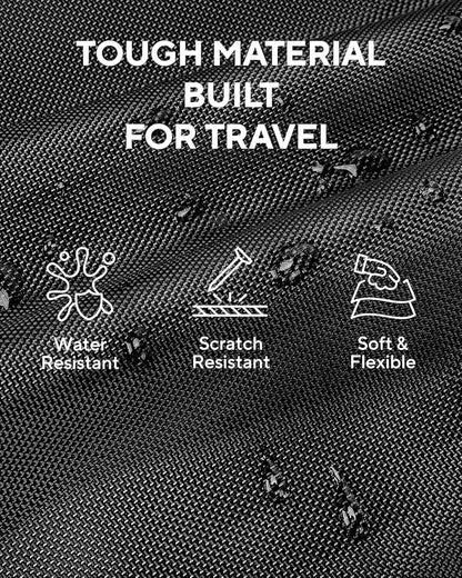 Dinictis Vacuum Seal Backpack 60L with Pump, Expandable Backpack with Vacuum Compression fits 17 inch Laptop, Water Resistant Carry On Suitcase Luggage suit for Short Trip and Business-Black