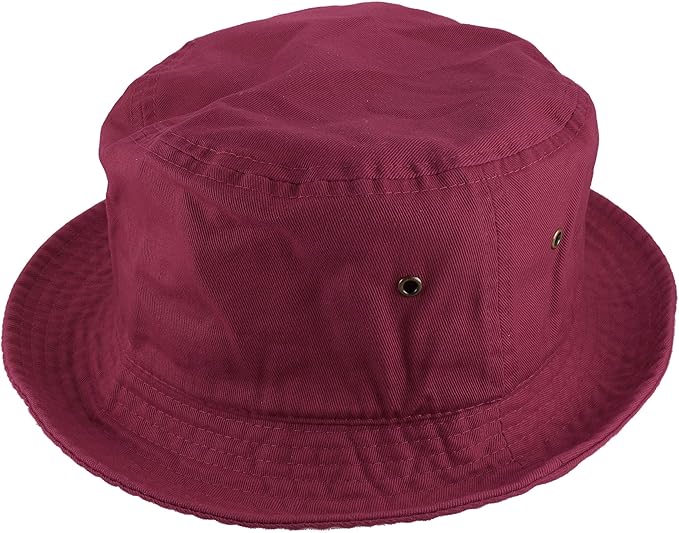 Gelante Solid Color 100% Cotton Bucket Hat for Women and Men Packable Travel Summer Beach Hat