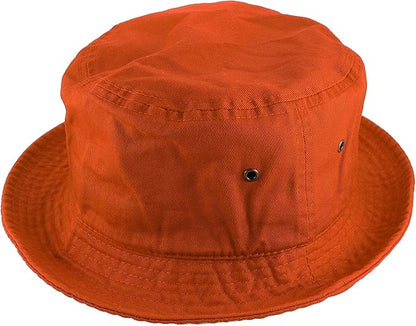Gelante Solid Color 100% Cotton Bucket Hat for Women and Men Packable Travel Summer Beach Hat