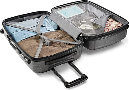 Samsonite Winfield 2 Hardside Expandable Luggage with Spinner Wheels, Charcoal, 2-Piece Set (20/28)