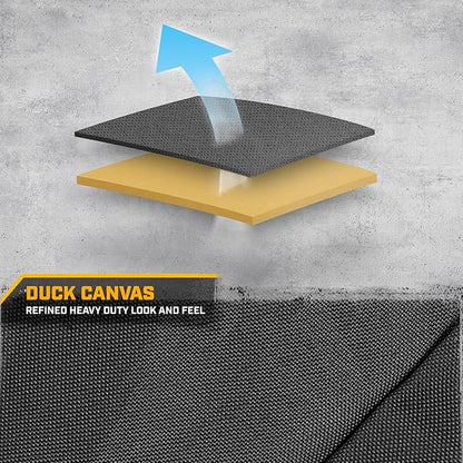 CAT Gray Rear Seat Cover for Cars, SUVs & Small Trucks – Heavy-Duty Oxford Canvas – 60/40 Split Bench Protector – Durable Back Seat Cover for Pets, Travel & Daily Use – Car & Truck Interior Accessory
