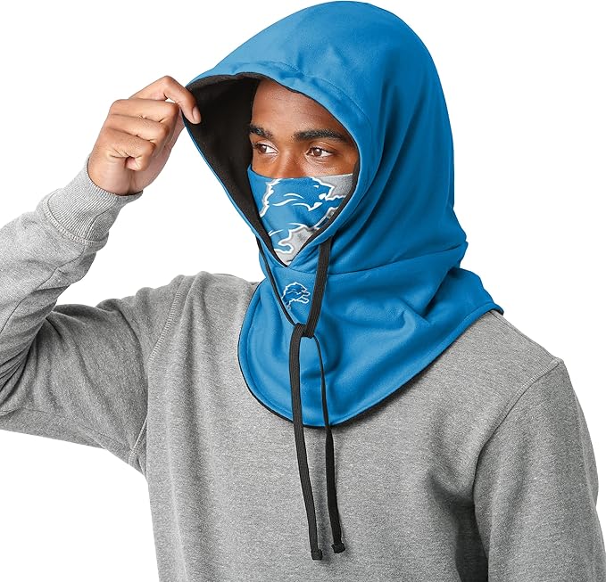 NFL Team Logo Team Color Drawstring Winter Cap Hooded Gaiter Balaclava Face Cover
