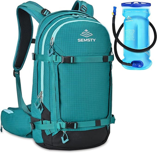 25L Ski Hydration Backpack with 2L Water Bladder, Insulated Harness, Waterproof Snowboard Travel Hiking Backpack for Snowboard Ski Hiking Camping