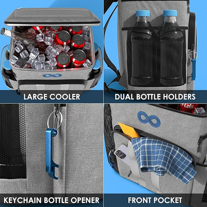 Insulated Backpack Cooler - 54 Cans, 24 Hour Cooling, Wider Straps, Lightweight Leak Proof Liner, Portable Cooler Backpack Bag for Men Women Beach Picnic Travel Lunch Camping - Everlasting Comfort