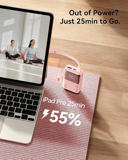 INIU Pocket Size Portable Charger, Ultra Small 10000mAh 45W PD Power Bank, Fast Charging Battery Pack, Travel Essentials Powerbank for iPhone 17 16 Pro Air, Xiaomi 17 Pro Max 16 15 14, Samsung S24 etc