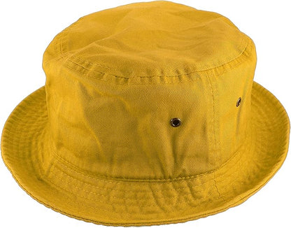 Gelante Solid Color 100% Cotton Bucket Hat for Women and Men Packable Travel Summer Beach Hat