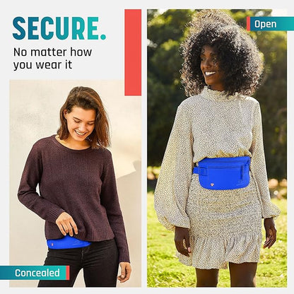 Alpha Keeper Hidden Travel Money Belt - RFID Blocking Waist Wallet & Passport Holder for Women and Men, Anti-Theft Slim Security Pouch