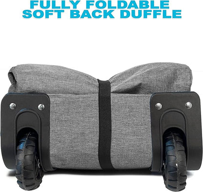 Bago Rolling Duffle Bag with Wheels - 27" 80L Foldable Weekender Bag, Waterproof Travel Duffel Bag, Heavy Duty Lightweight Duffle Bag for Traveling, Rolling Duffel Bag with Wheels (SnowGray2023)
