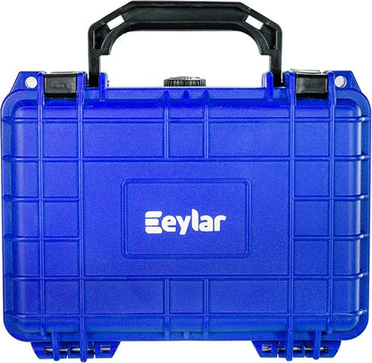 Eylar Protective Hard Case Water & Shock Proof w/Foam TSA Approved 8.12 inch 6.56 inch 3.56 inch (Blue)