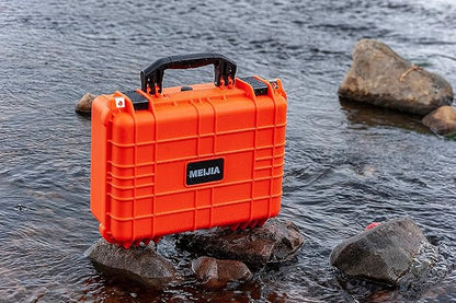 MEIJIA Portable All Weather Waterproof Camera Case With Foam,Fit Use of Drones,Camera,Equipments,Pistols,15.98x12.99x6.85inches