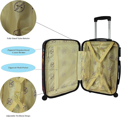 World Traveler VentureX Airline Approved 2-Piece Carry-On Luggage Set – Lightweight Hardside Polycarbonate Suitcase with Spinner Wheels - Paris Nights