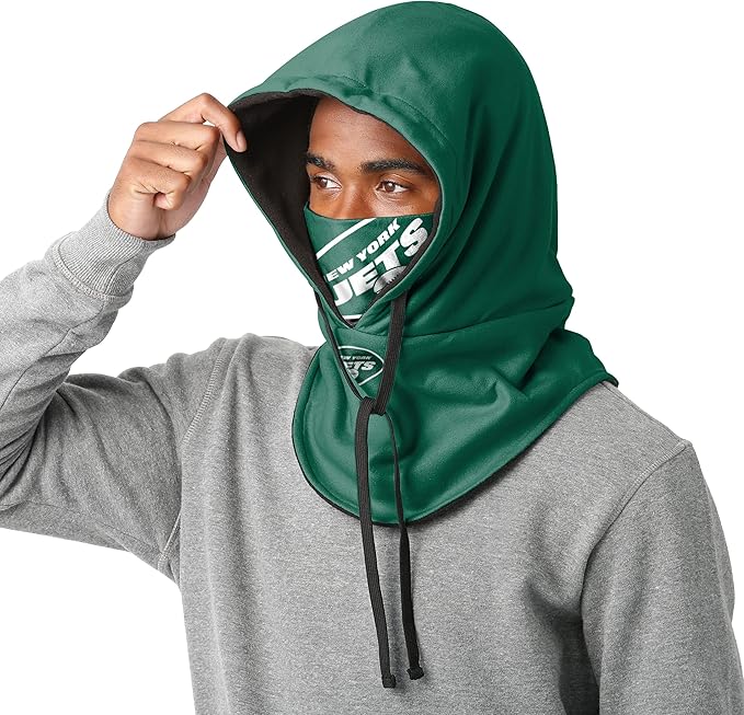 NFL Team Logo Team Color Drawstring Winter Cap Hooded Gaiter Balaclava Face Cover