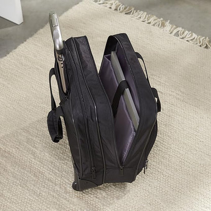 Amazon Basics Rolling Laptop Case, 15.6 in, Black