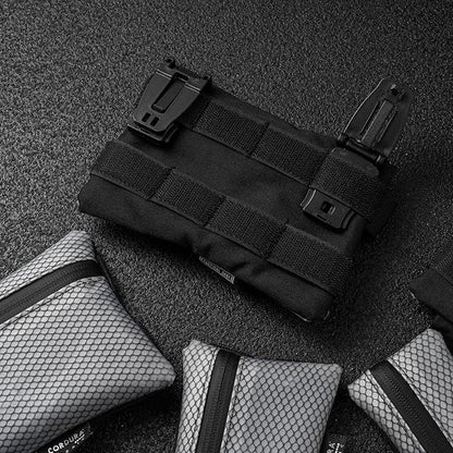 TACTICAL_GEEK Storage A5 EDC Storage Pouch Set, Multi-Purpose Molle EDC Gadget Pouch, Multi-Functional Utility Small Tool Pocket,Luggage Organiser Divider Small Pouch Organizer for Daily Carry(Black)