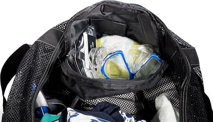 Athletico Mesh Dive Duffel Bag for Scuba or Snorkeling - XL Mesh Travel Duffle for Scuba Diving and Snorkeling Gear & Equipment - Dry Bag Holds Mask, Fins, Snorkel, and More