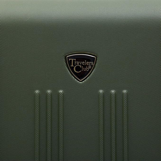 Travelers Club Chicago Expandable Luggage, Thyme Green, 20" Carry-On