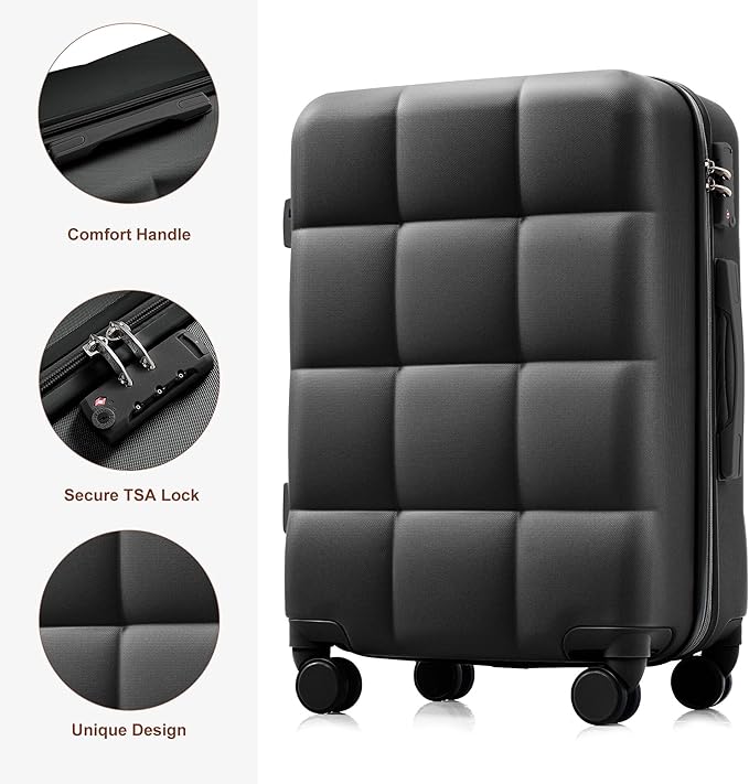 Hardshell Luggage Sets Suitcase with TSA Lock Luggage with Travel Bag