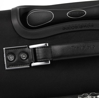 Travelpro Platinum Elite Softside Expandable Carry on Luggage, 8 Wheel Spinner Suitcase, USB Port, Men and Women, International, Shadow Black, Carry On 19-Inch