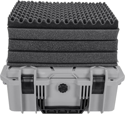 Eylar 18" Intact Series Hard Camera Case, Lightweight and Durable Stacker Design with Foam (Gray)
