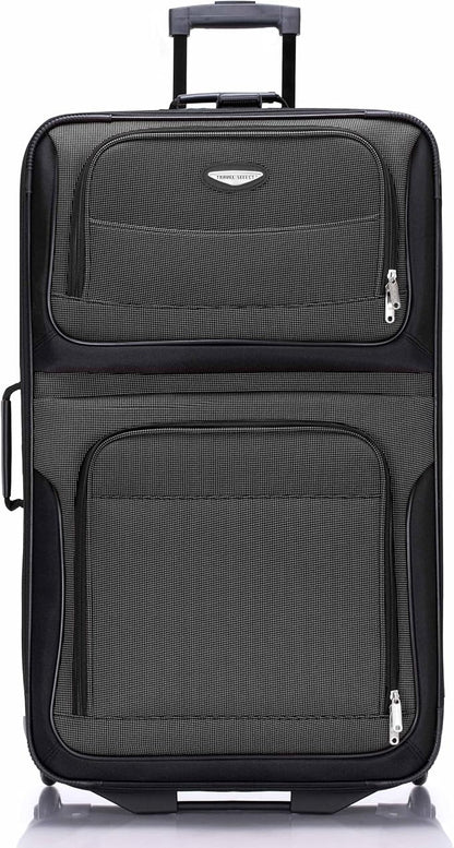 Travel Select Amsterdam Softside Expandable Luggage with Rolling Wheels, Gray, 29-Inch Large