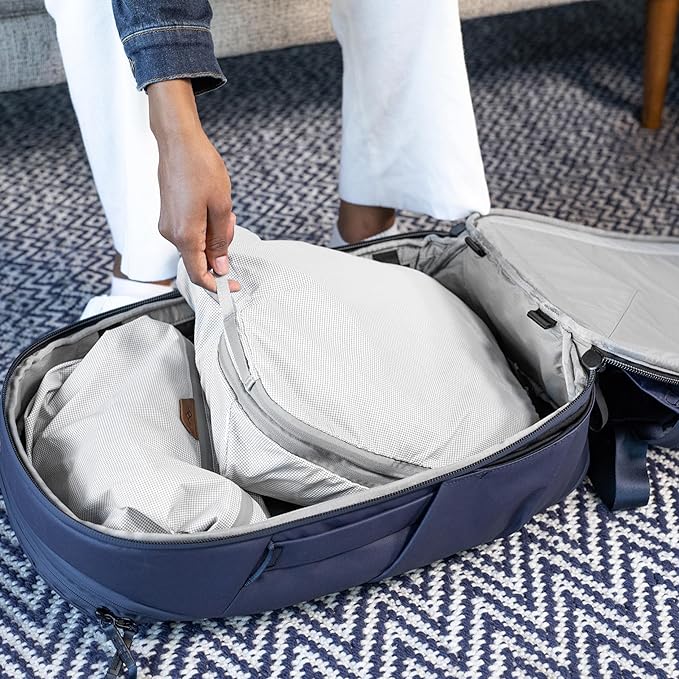 Peak Design Packing Cube, Raw, Weatherproof Luggage Cube with Dual Compartment Organization, Expansion and Compression, Zipper Opening, Travel Organizer for Men and Women, Size M