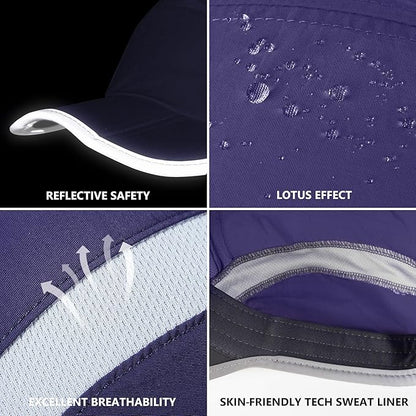 GADIEMKENSD Reflective Folding Outdoor Hat Unstructured Design UPF 50+ Sun Protection Sport Hats for Womens and Mens