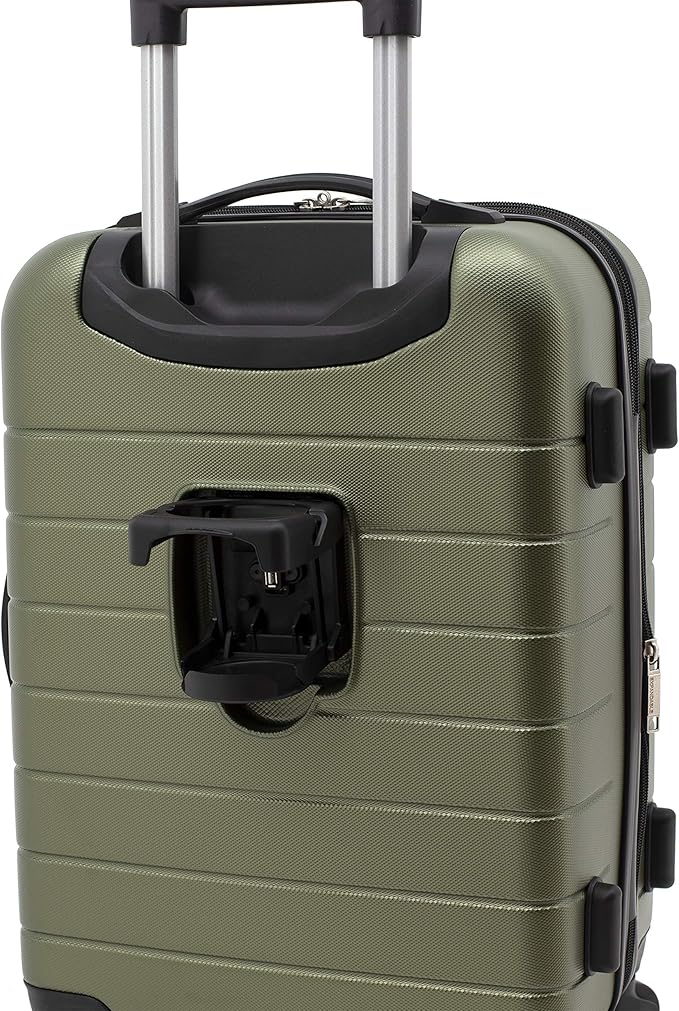 Wrangler 20" Smart Spinner Carry-On Luggage With Usb Charging Port, 20 Inch Carry-On, Olive Green