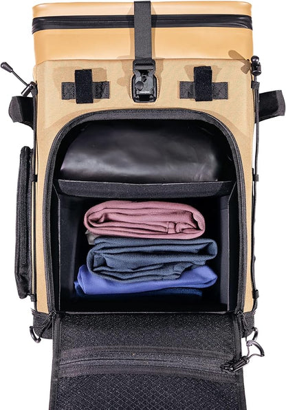 Convertible Cooler Backpack with Dry Storage by JustinCASE | Waterproof Travel Cooler Bag for Drinks, Clothes & Trips