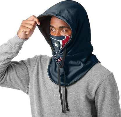 NFL Team Logo Team Color Drawstring Winter Cap Hooded Gaiter Balaclava Face Cover