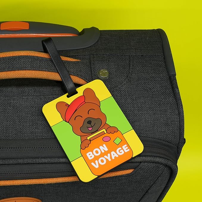 Funny Luggage Tag – Hilarious Travel ID Tag with Sarcastic Saying – Durable & Easy to Spot Suitcase Tag for Men, Women, Frequent Flyers, or Gag Gift for Travelers-Bon Voyage