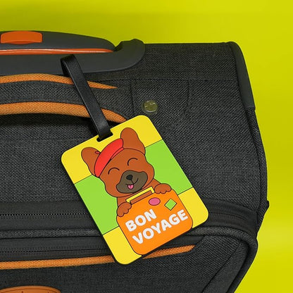 Funny Luggage Tag – Hilarious Travel ID Tag with Sarcastic Saying – Durable & Easy to Spot Suitcase Tag for Men, Women, Frequent Flyers, or Gag Gift for Travelers-Bon Voyage