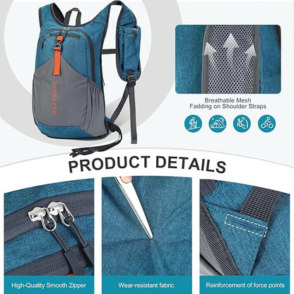 FIORETTO 20L Hiking Backpack for Women Men Mini Packable Backpack Lightweight Small Daypack for Camping Travel Outdoor, Turquoise