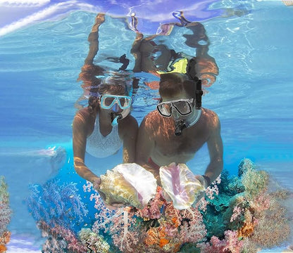 Snorkeling Gear for Adults with Fins Scuba Diving Gear Adult Professional Travel Snorkel Sets with Flippers,Anti-Fog Anti-Leak Diving Mask